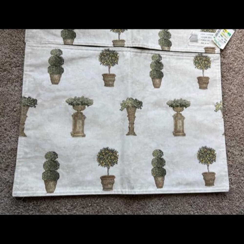 Tablewear by Marsha Blanke White Cotton Topiary Tree Botanical Placemat USA